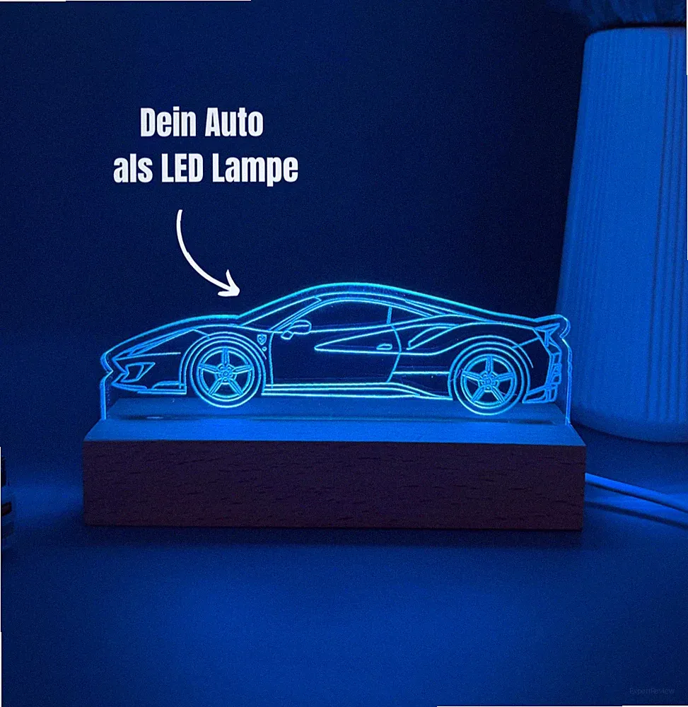 Ferrari Deko Lampe -personalisierte Auto Deko - Geschenk für Autofans, Männer