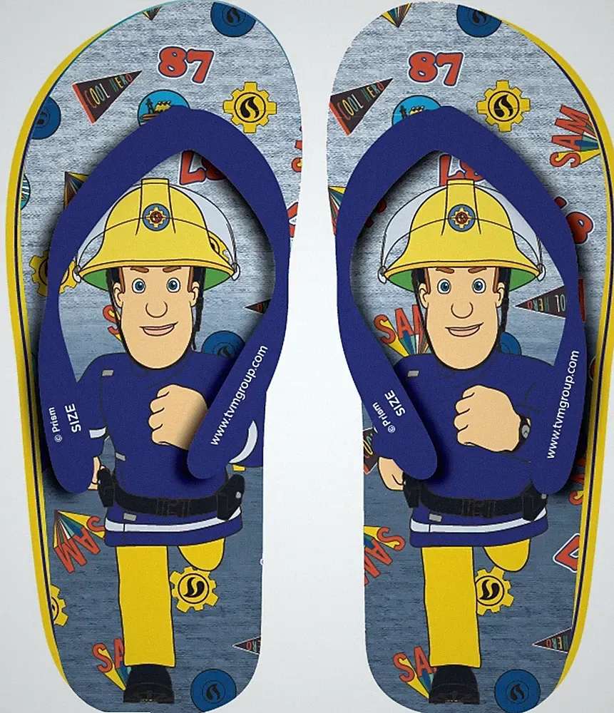 FEUERWEHRMAN SAM Zehentrenner Jungen Mädchen Badeschuhe Strand Schwimmbad 24-31