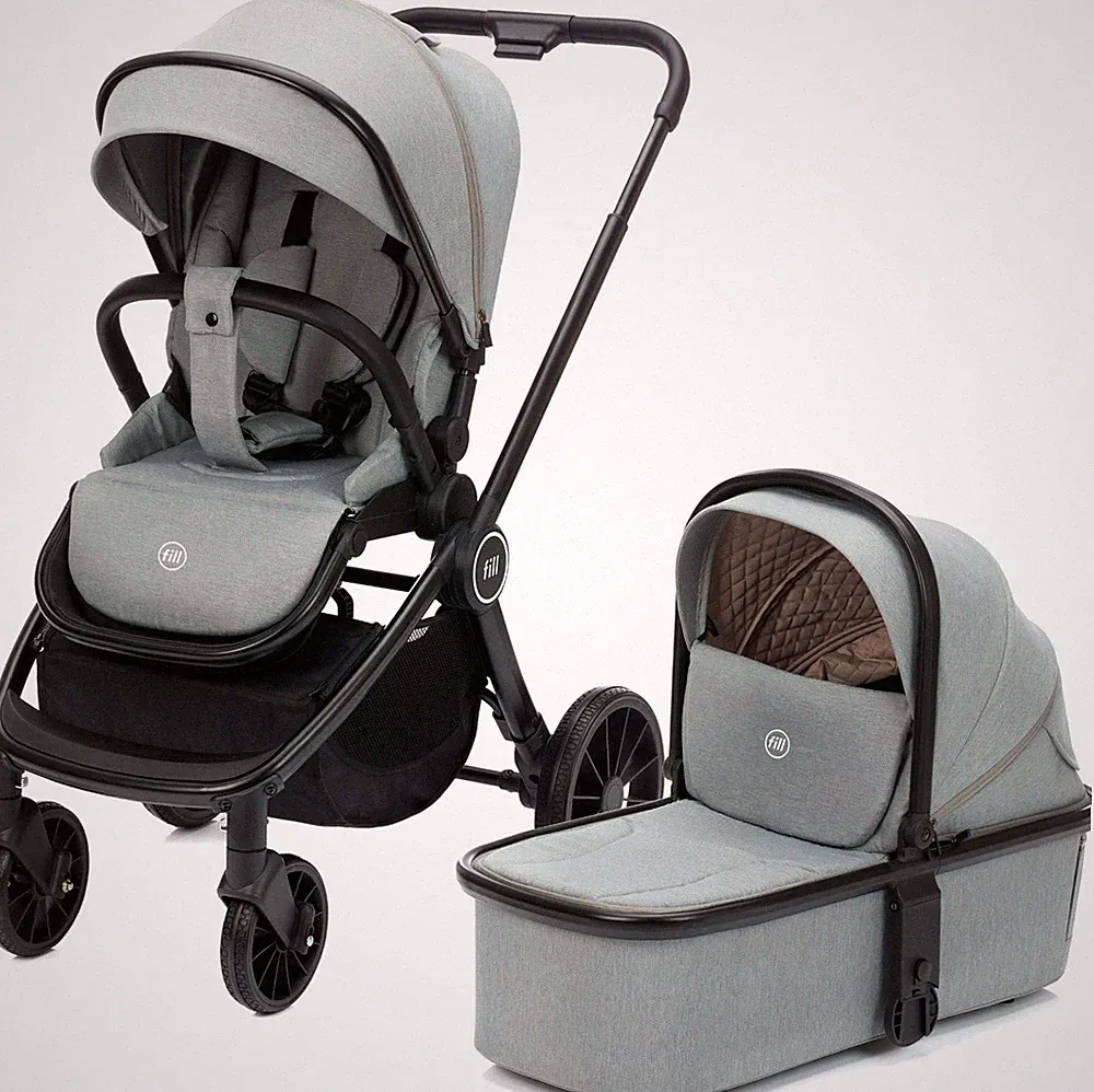 FILLIKID Kombi-Kinderwagen Kinderwagenset Cougar / Mica Set grau