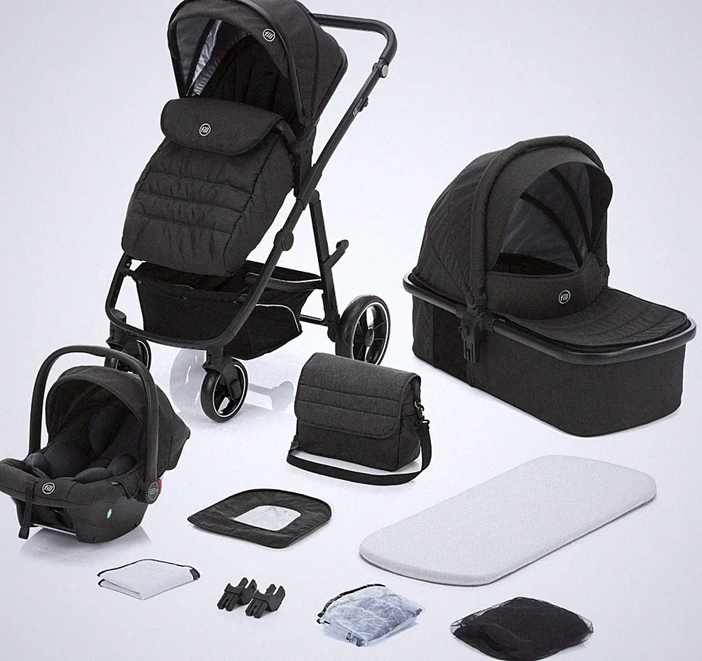 Fillikid Kombikinderwagenset Jaguar dunkelgrau melange