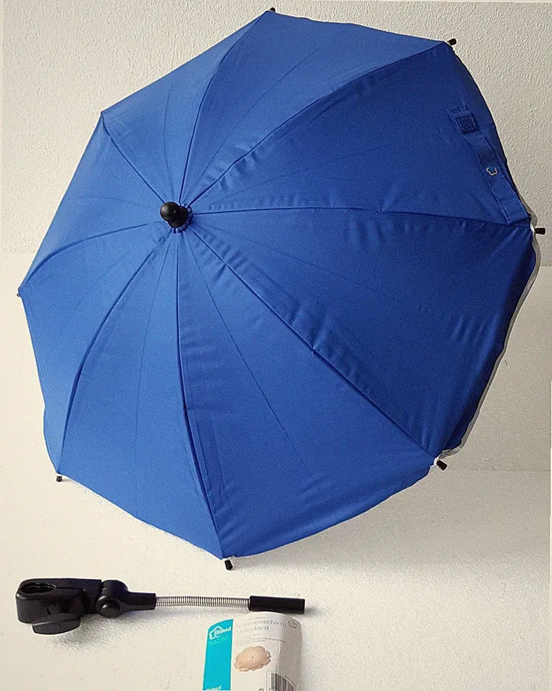 Fillikid Sonnenschirm UV-Schutz 50+ Universal Kinderwagen Buggy blitzblau