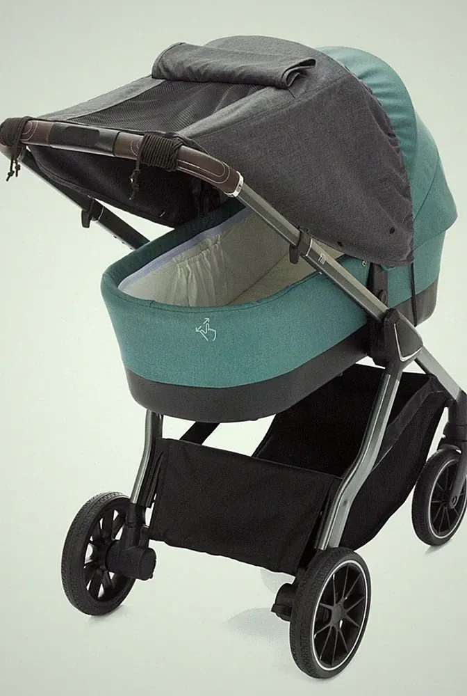 Fillikid Sonnenschutz Deluxe Kinderwagen Buggy UV 50+ Sonnensegel Schwarz