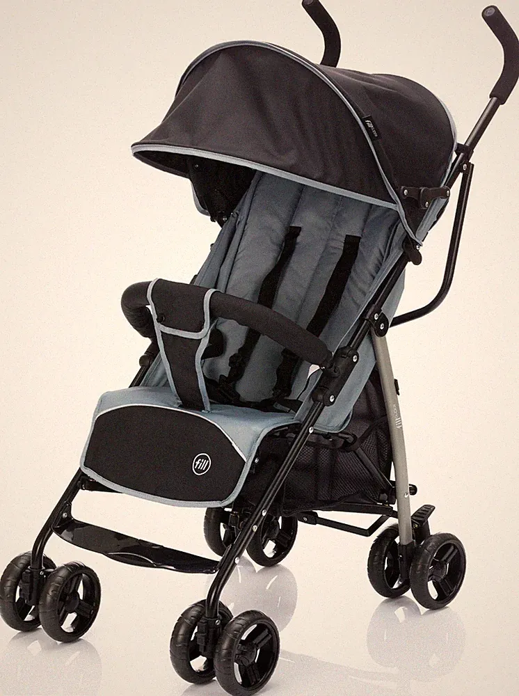 Fillikid Sport Kinder Buggy Wagen FILL GLIDER Stahl schwarz grau ab 6 Monaten