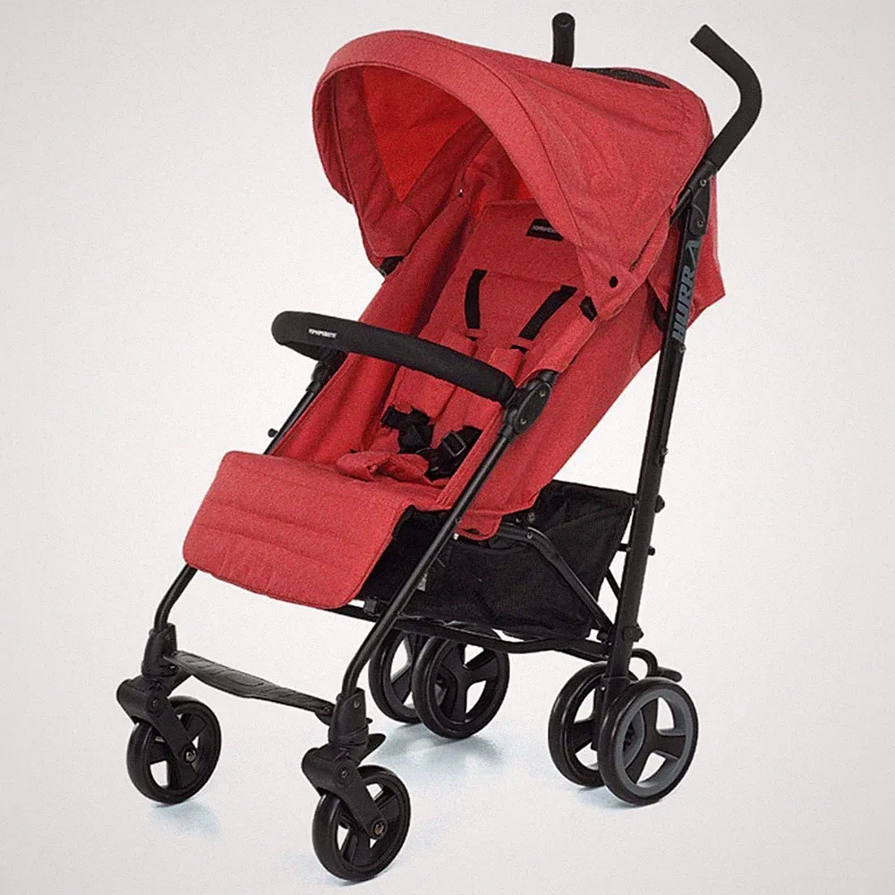 Foppapedretti Hurrà Kompakter Kinderwagen Cherry, Faltbar, 0-15 Kg (0-3 Jahre)