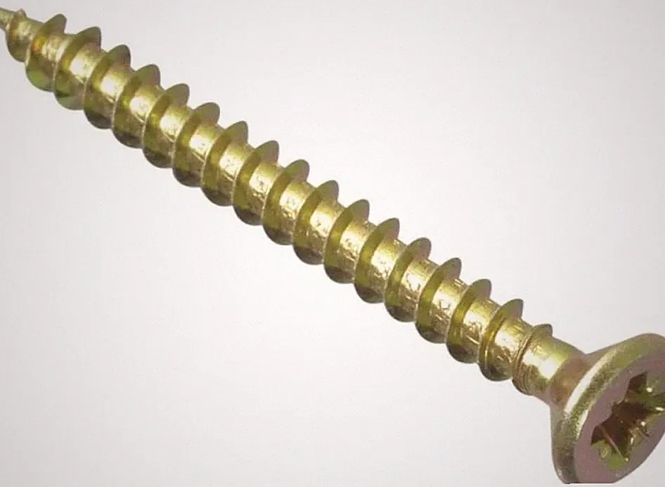 ForgeFix Mehrzweck-Eingewindeschrauben | 4,0 x 40 mm | Zinkgelb