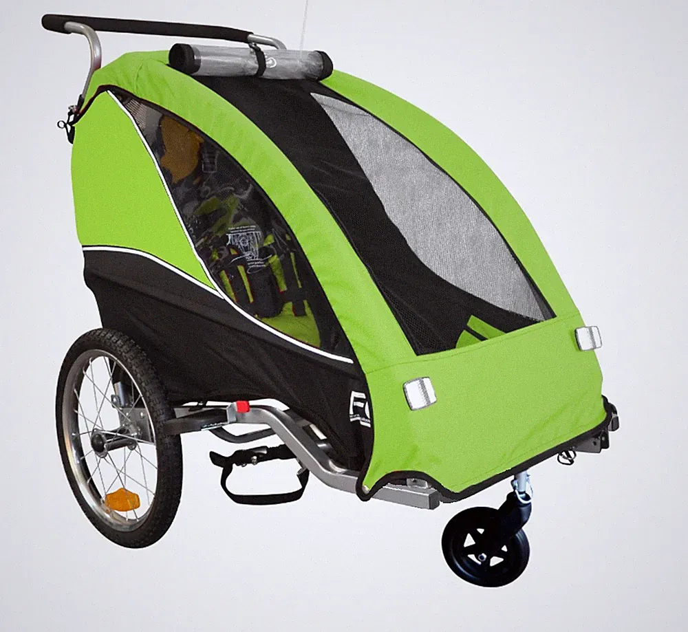 FOX Kinderanhänger Wagen Fahrrad Anhänger Klappbar Jogger für Transport 1 Kinder