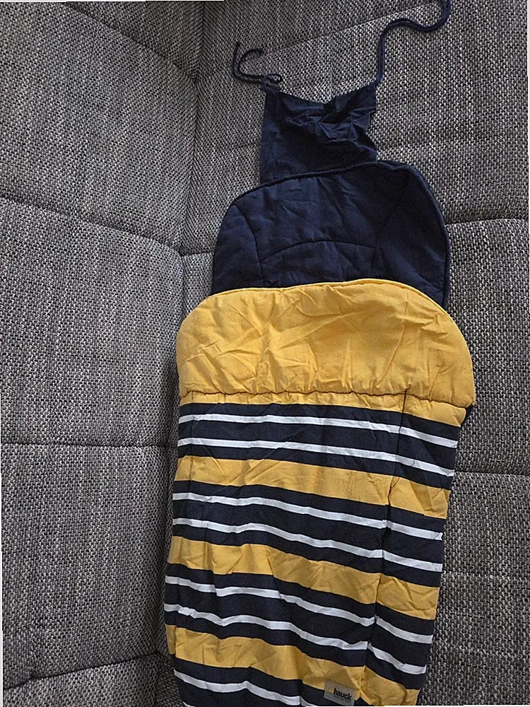 Fußsack Hauck Fun for Kids Kinderwagen Buggy Baby Gelb Blau Weiß Gebraucht