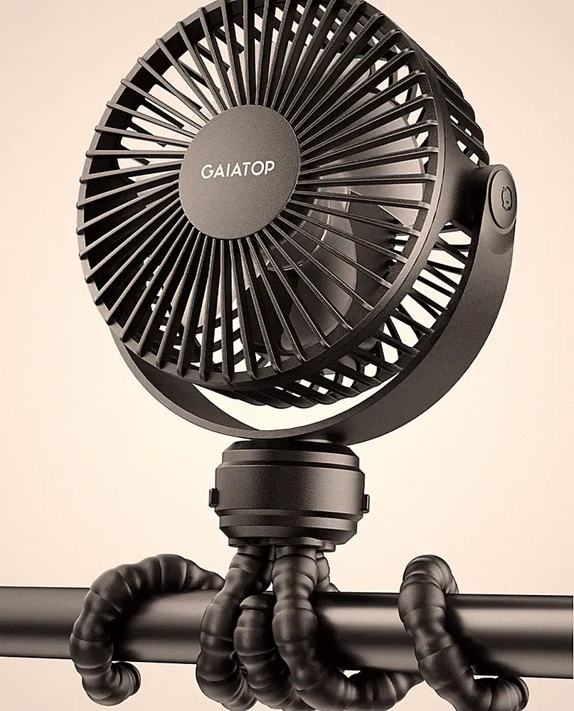 Gaiatop Tragbarer Mini-Kinderwagen-Ventilator, batteriebetrieben, kleiner