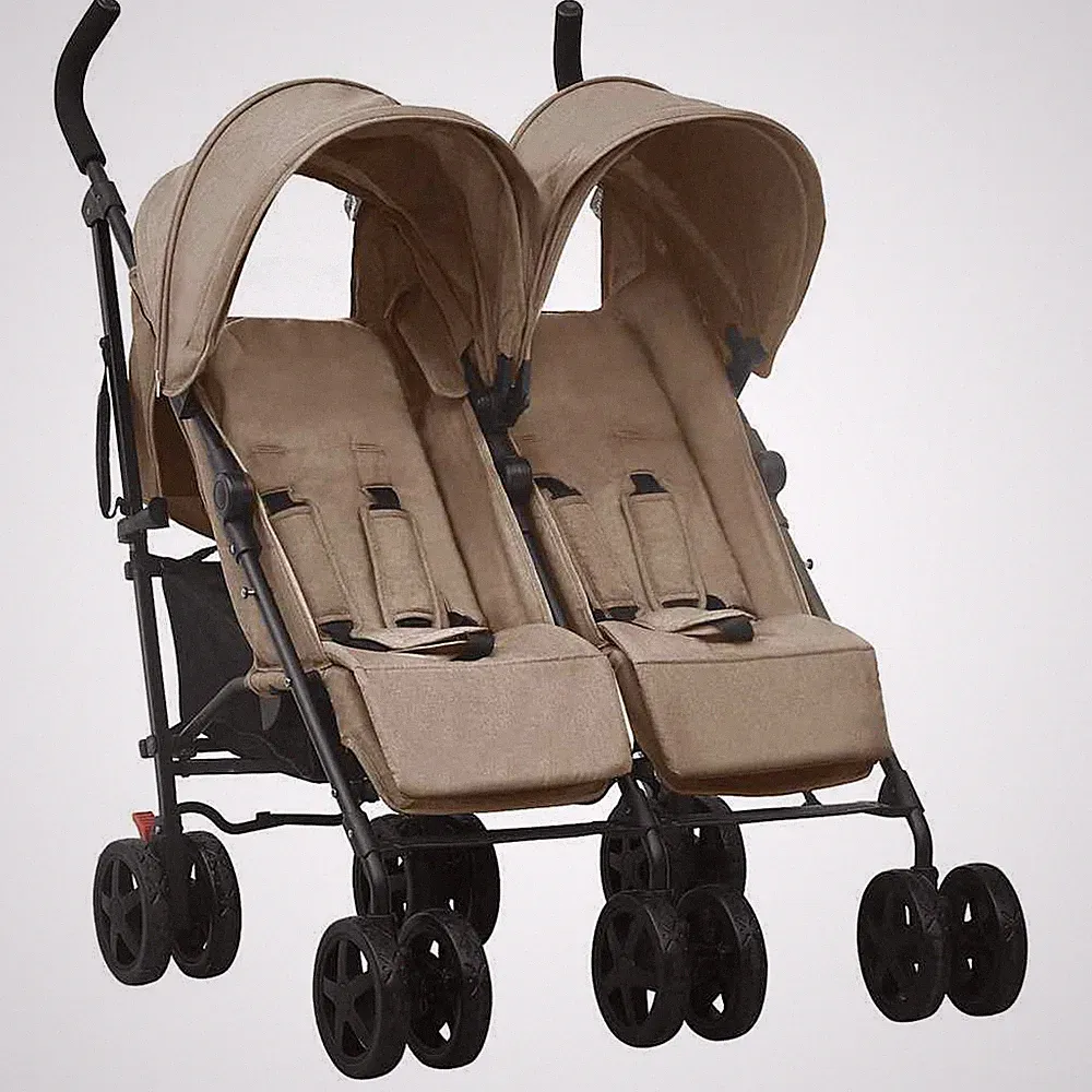 Geschwisterwagen Stahl Kinderwagen Zwillingswagen Buggy mehrere Auswahl vidaXL