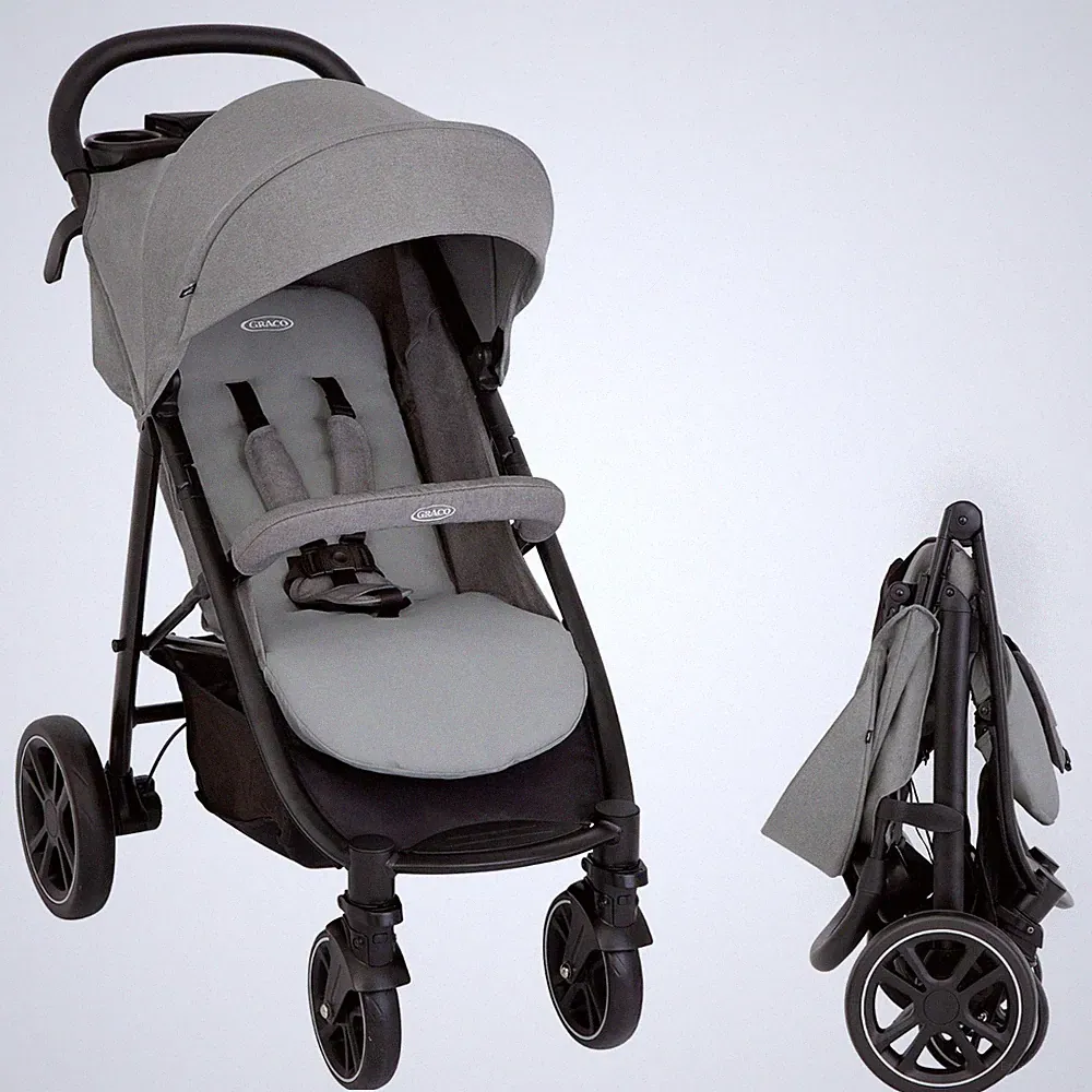 Kinderwagen mit Einhand-Faltmechanismus