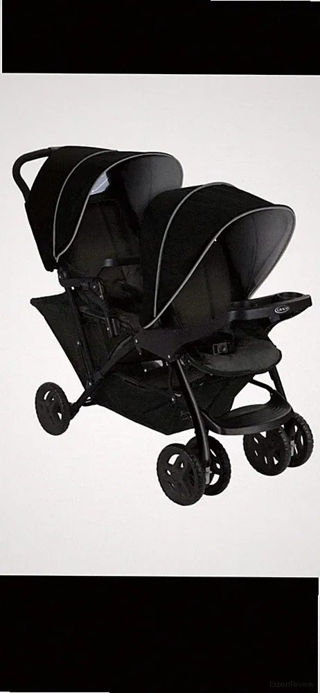 Graco Stadium Duo Tandem-Doppelsitz-Buggy Kinderwagen - schwarz/grau KOSTENLOSE LIEFERUNG