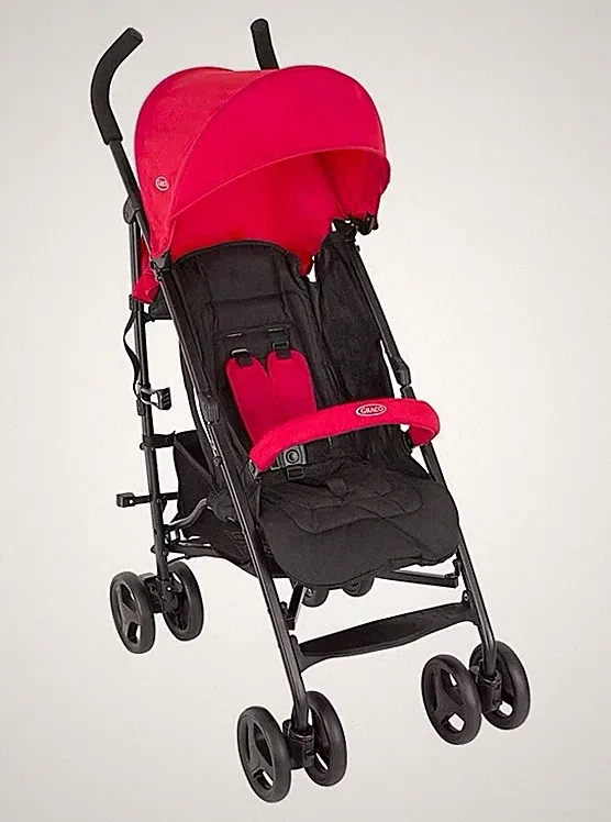 Graco TraveLite Kompaktkinderwagen - geeignet ab Geburt - Cherry PORTOFREI