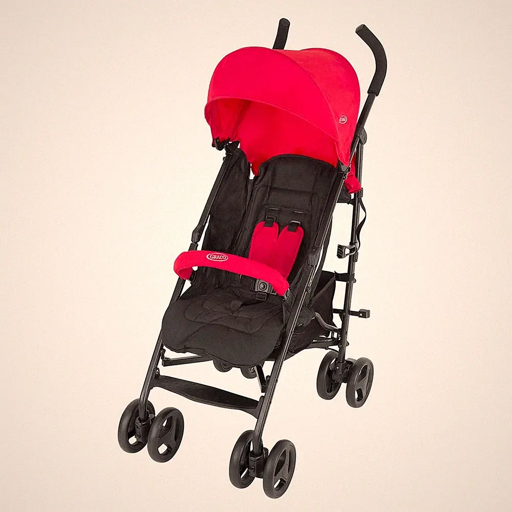 Graco TraveLite leichter Kinderwagen Kinderwagen kompakt Regenschirm faltbar Kirsche