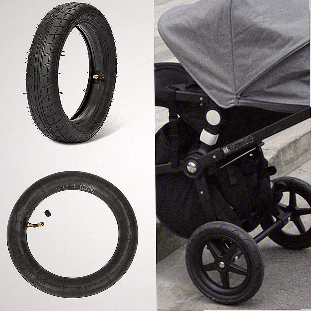 Gummireifen für Kinderwagen 260x55mm groß pannensicher und für Handbetrieb