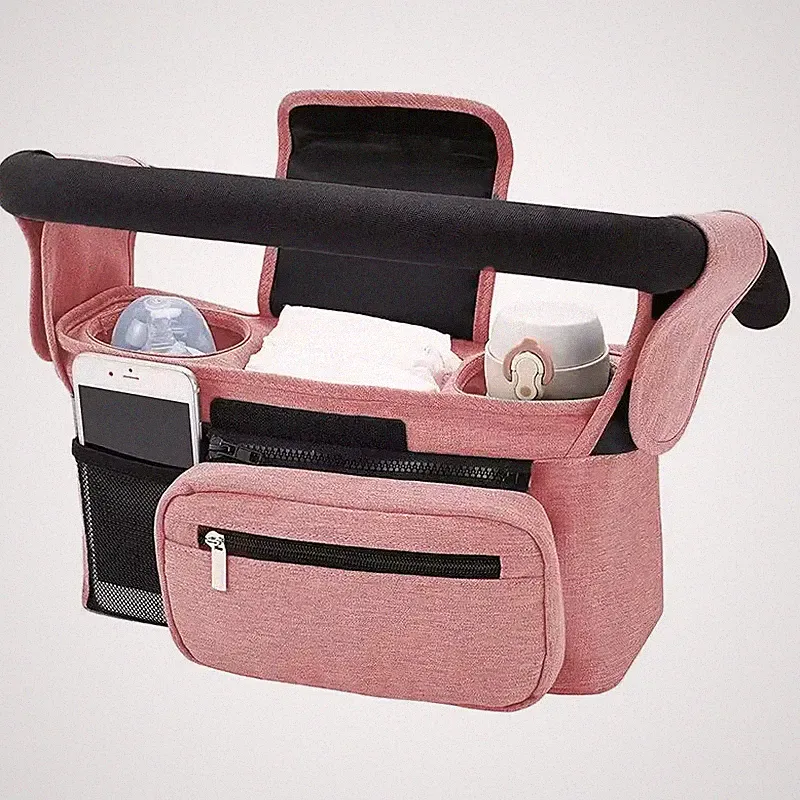 H Baby Kinderwagen Tasche Windel-Organizer Flaschenhalter Reise Hängetasche