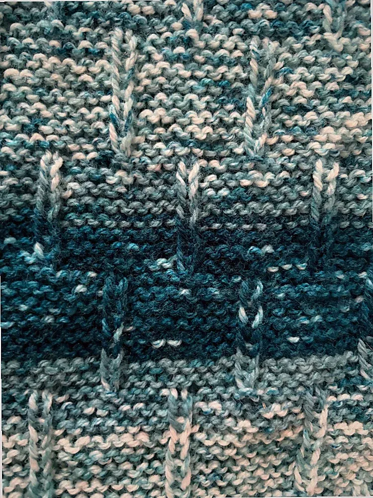 Handgestrickte/gehäkelte Kinderwagen/Schoß/Autositzdecke - Fair Isle Effekt Garn