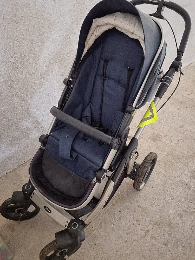 Hartan Kinderwagen gebraucht (blau/silber)