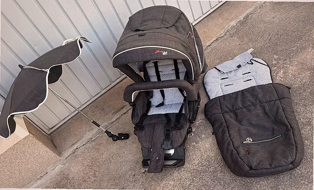 Hartan Racer GTS Kinderwagen Buggy Aufsatz Verdeck Fußsack Sonnenschirm
