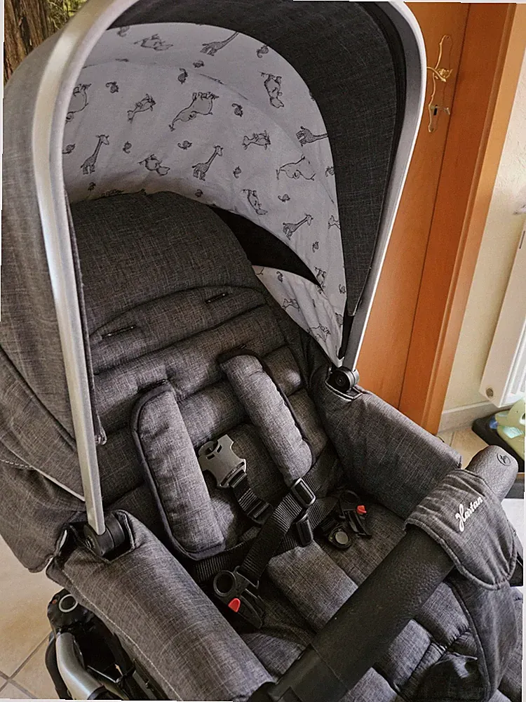 Hartan Racer GTS, Sportwagen grau, 5-Punkt-Gurt, Sonnendach