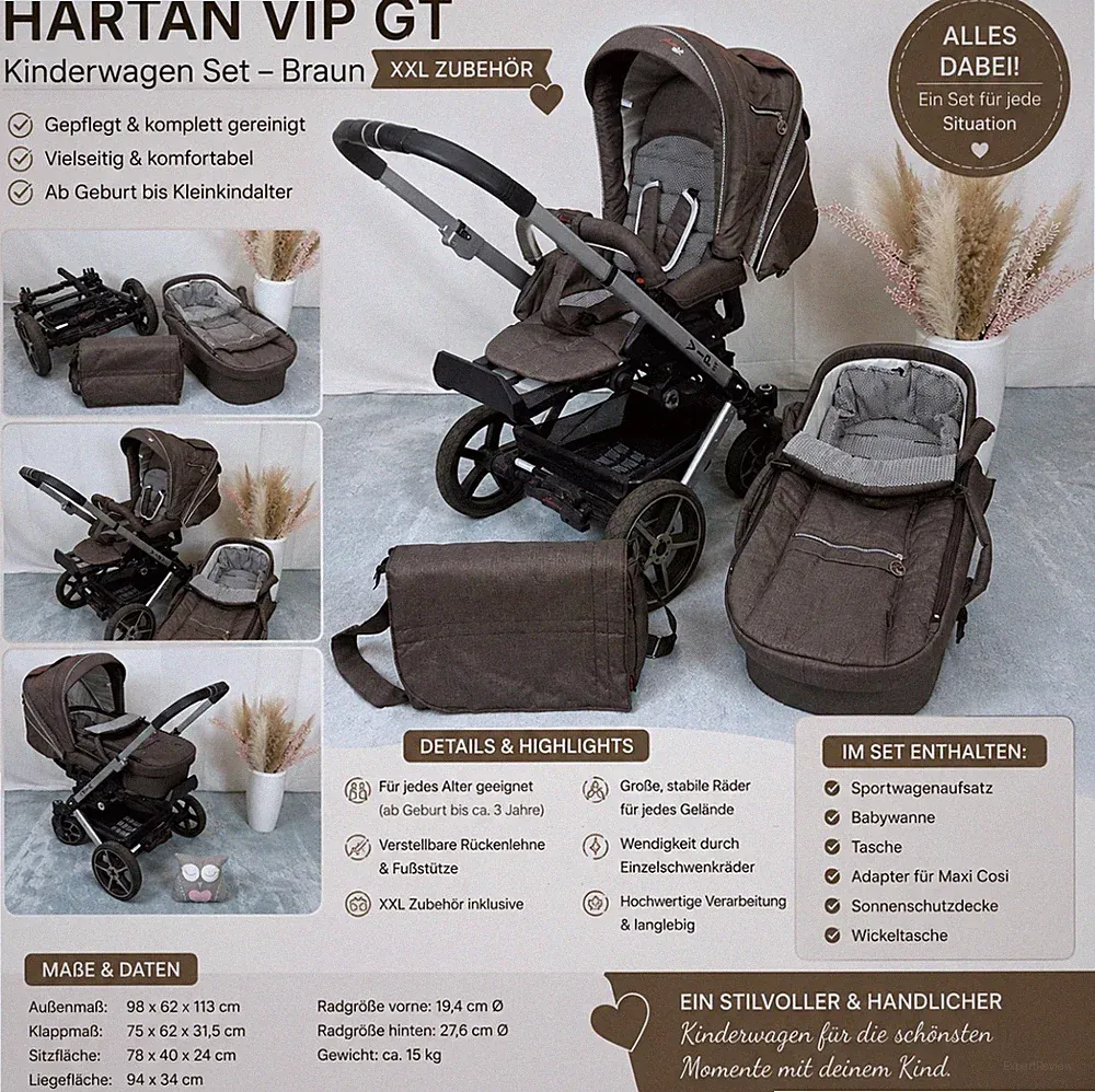 Hartan VIP GT Braun mit XXL Zubehör