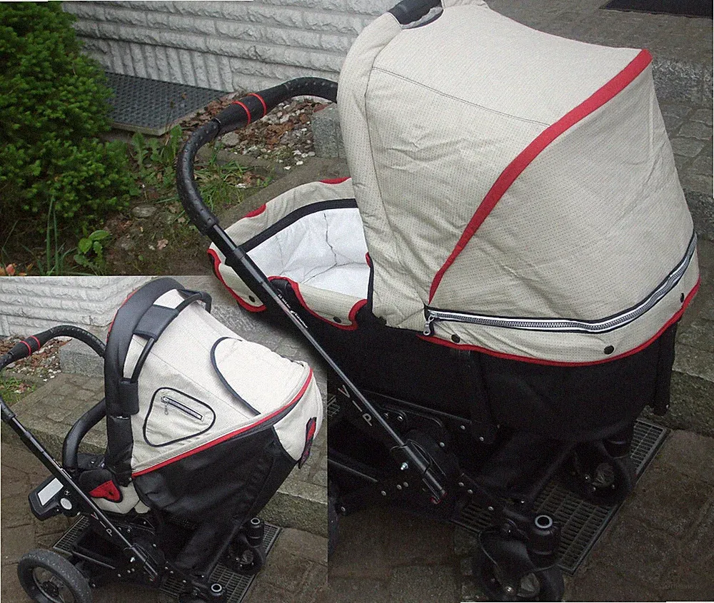 Hartan VIP XL Kombi Kinderwagen - Sonder-Design 445 mit Leder - 1. Hand