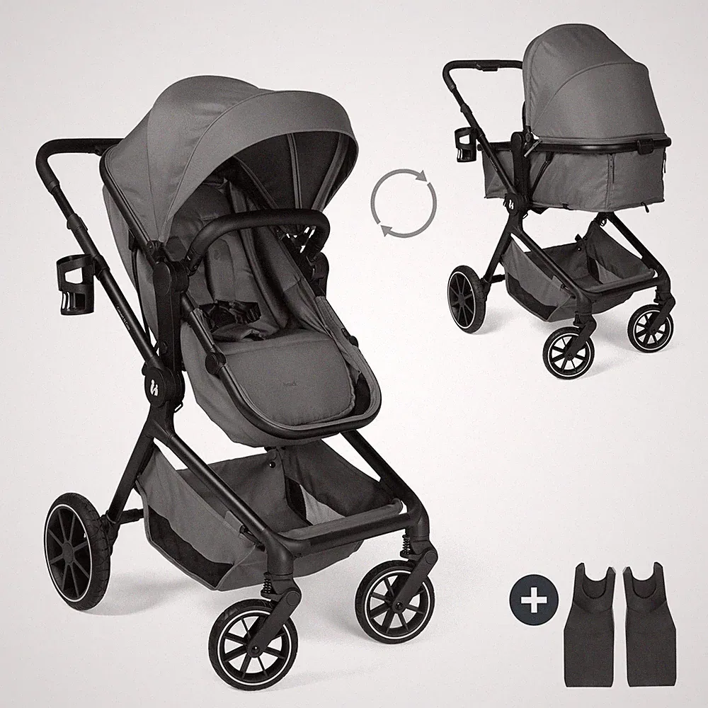 Hauck 2in1 Kombikinderwagen Convert N Care Dark Grey