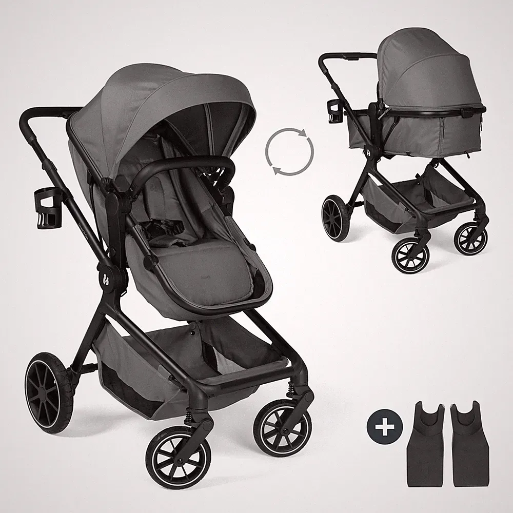 Hauck 2in1 Kombikinderwagen Convert N Care Dark Grey NEU