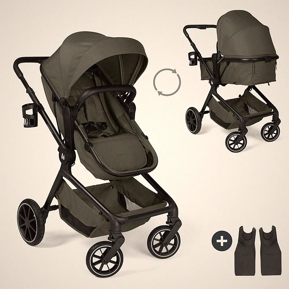 Hauck 2in1 Kombikinderwagen Convert N Care Olive NEU