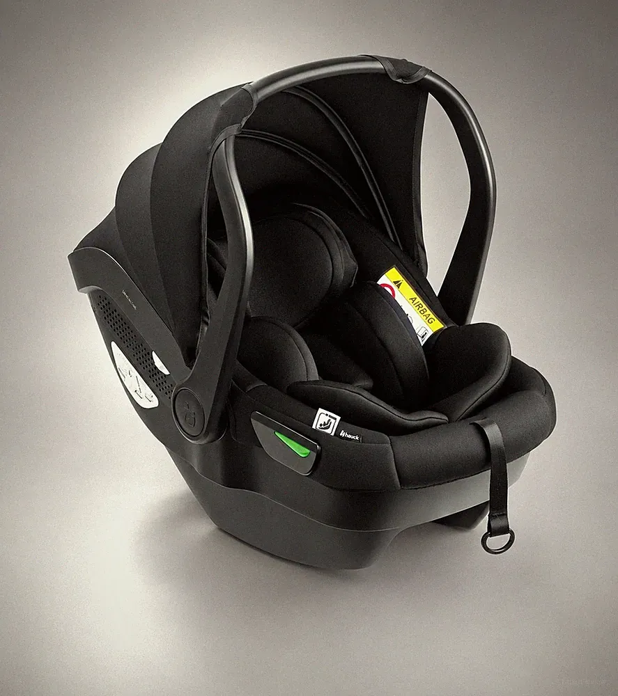 HAUCK Drive N Care Babyschale i-Size ab Geburt bis 13 kg (40 - 87 cm) - Schwarz