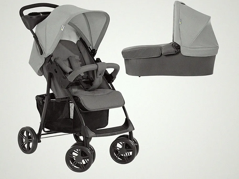 hauck Kinderwagen »Shopper Trioset«, Babywanne und Sportsitz (grau) - B-Ware