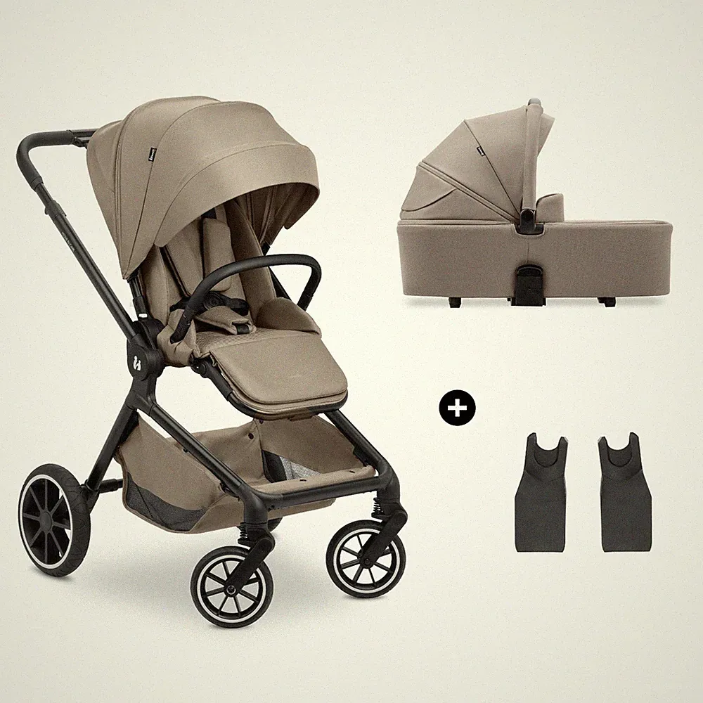 hauck Kombi-Kinderwagen Move N Care Set - inkl. Babywanne und Sportsitz - Mocha