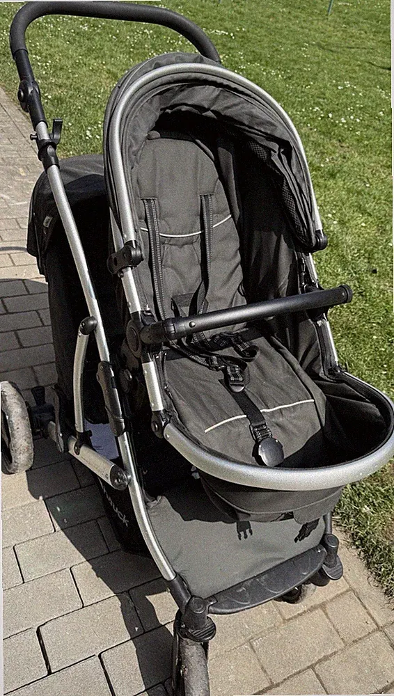 hauck Kombikinderwagen/Sportwagen Einsitzer Schwarz/Grau Sonnendach, 5-Punkt