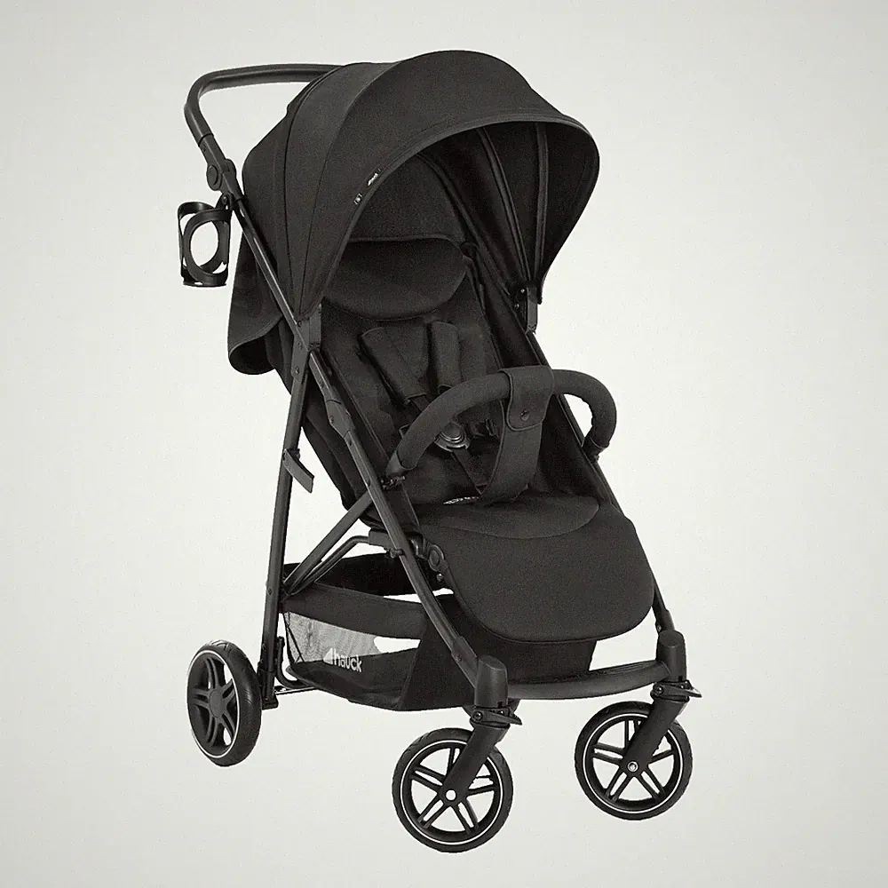 hauck Rapid 4R Plus, Schwarz - Kinderbuggy mit Liegefunktion ab Geburt bis 22 kg