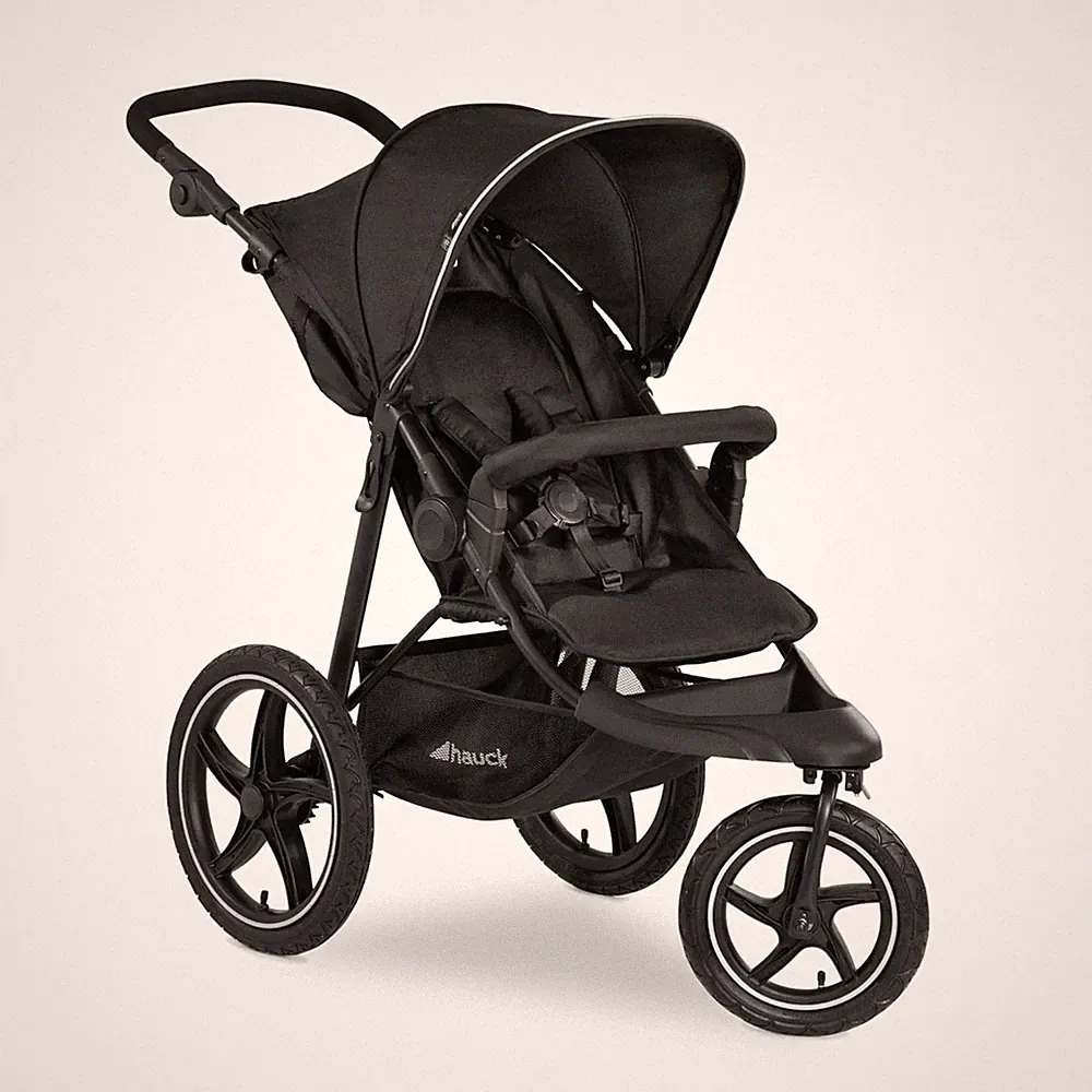 Hauck Runner 2, Schwarz - Robuster Dreirad Buggy Mit XL Lufträdern, Federung, UV