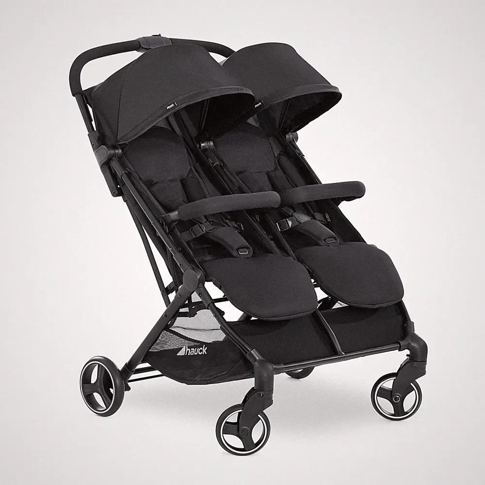 HAUCK SWIFT X DUO ZWILLINGSBUGGY GESCHWISTERWAGEN BLACK