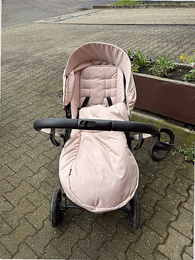 Hauck Vision x Kombi Kinderwagen, Sportwagen Babywanne, Melange Rose