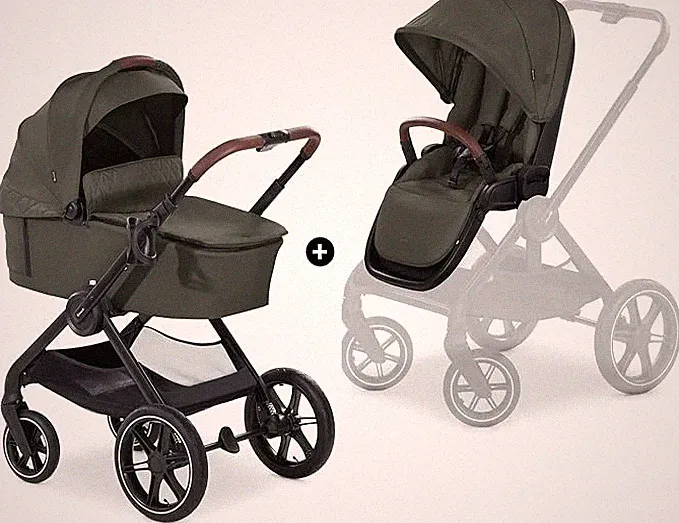 Hauck Walk N Care 2in1 Kinderwagen Buggy Gondel Dark Olive leicht klappbar
