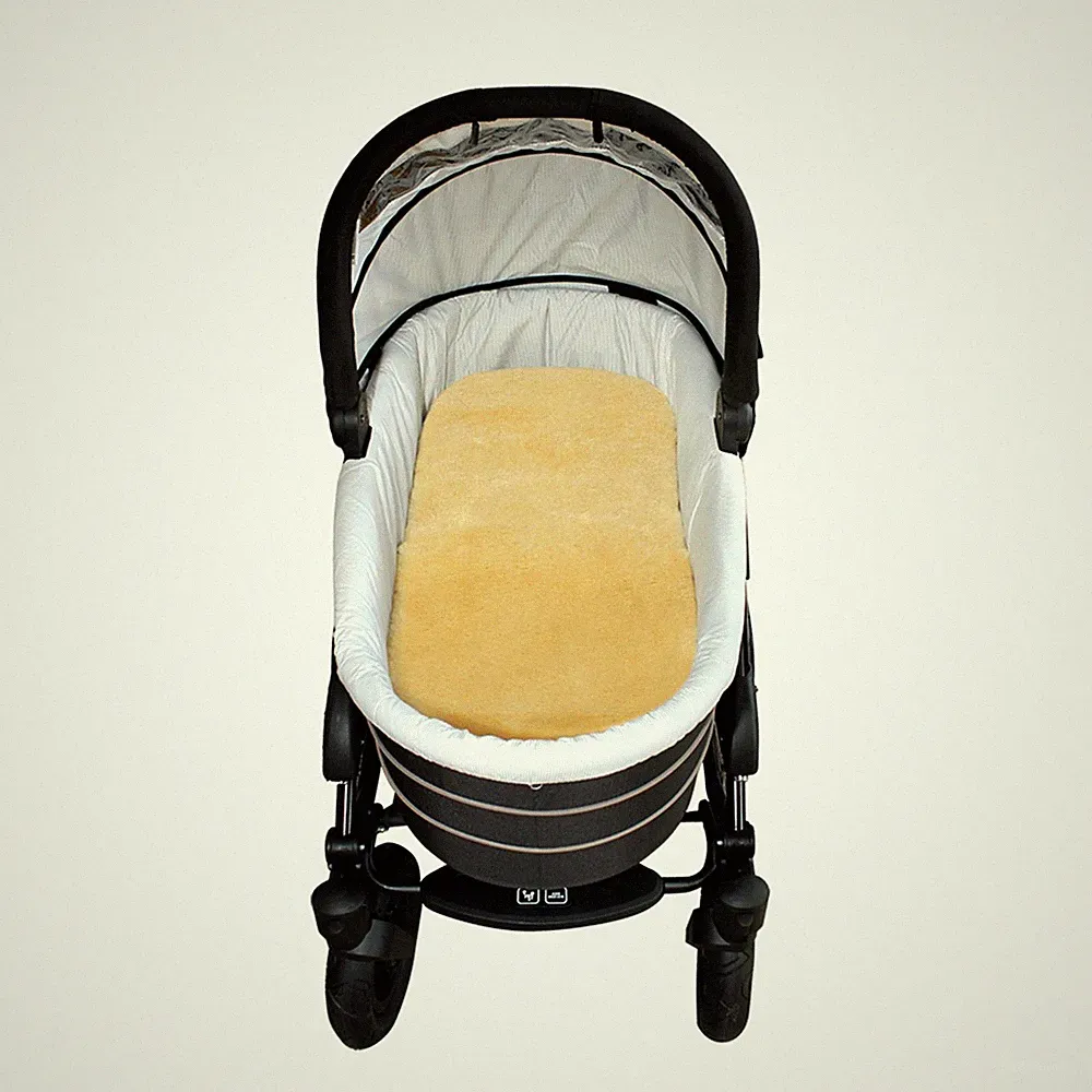 Heitmann Lammfelleinlage für Kinderwagen Lammfell ca.73x33cm gold beige TOP