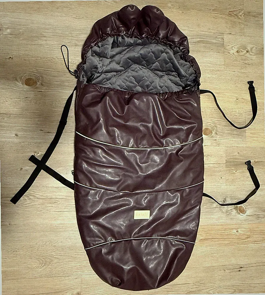 Hochwertiger Winter Fußsack Baby Kleinkind buggy Kinderwagen Violett Kunstleder