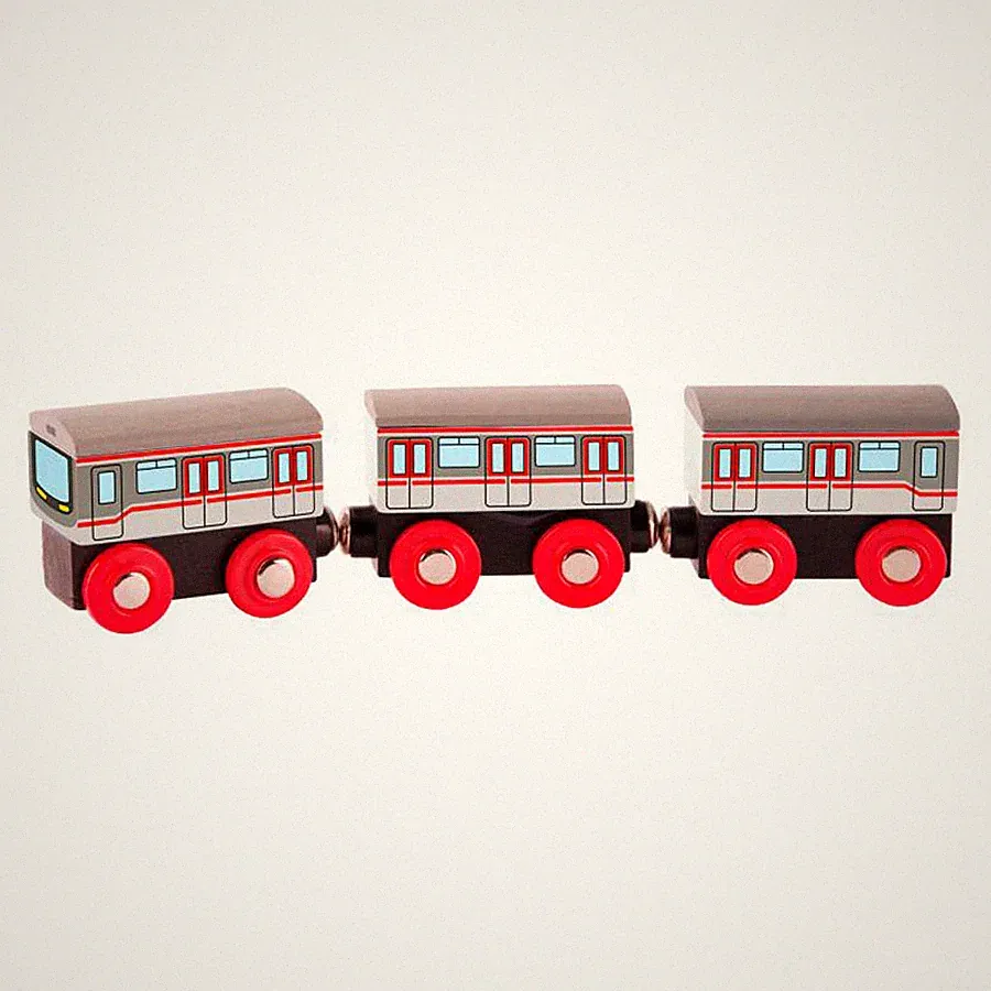 HOLZ EISENBAHN WAGON KINDER Holzspielzeug Lokomotive Zug Anhänger Wagen # 91851