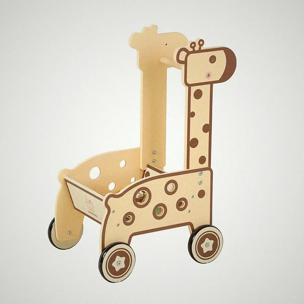 Holz Giraffe Kinderwagen Aufbewahrung Holz Einkaufskorb stabiles Holz für Kinderzimmer
