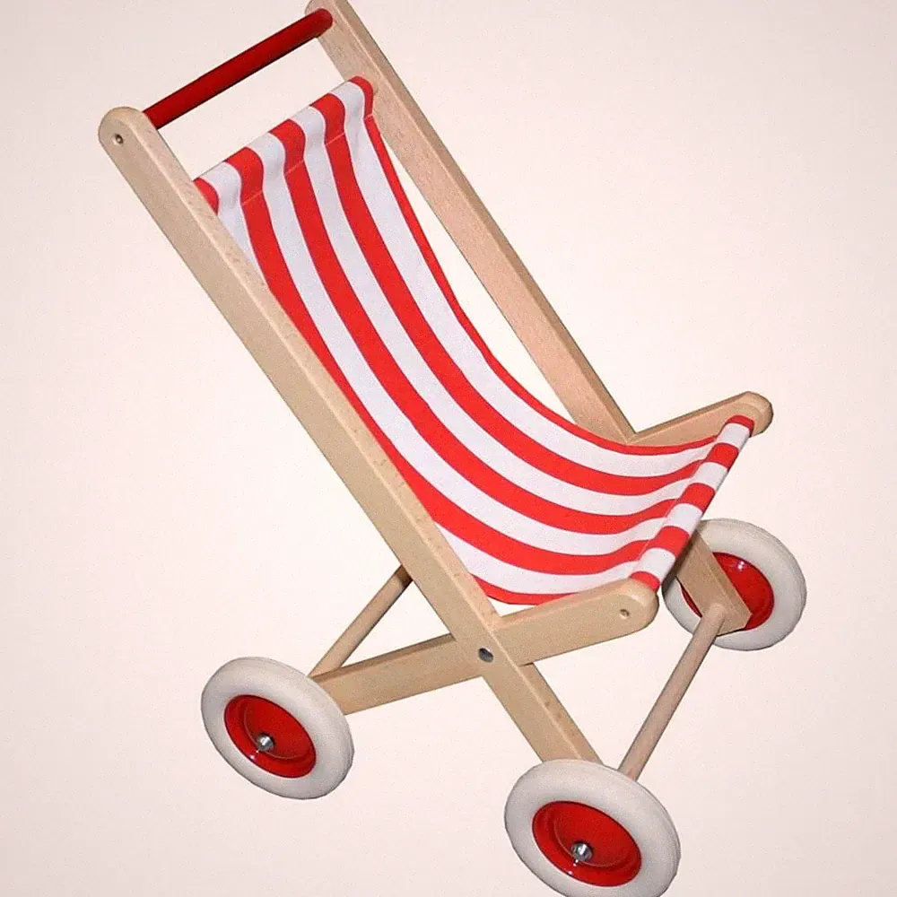 Holz Wenzel 350009 - Puppenbuggy Maya Kinderwagen Puppenwagen Spielzeug Kinder