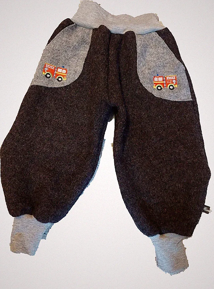 Hose Pumphose Mitwachshose Winterhose Wollwalk Kinder Handmade