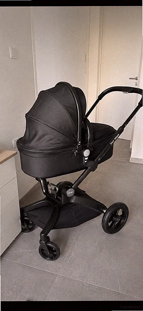 Hot Mom Kinderwagen Set schwarz Babywanne Sportsitz + Cybex Babyschale isofix