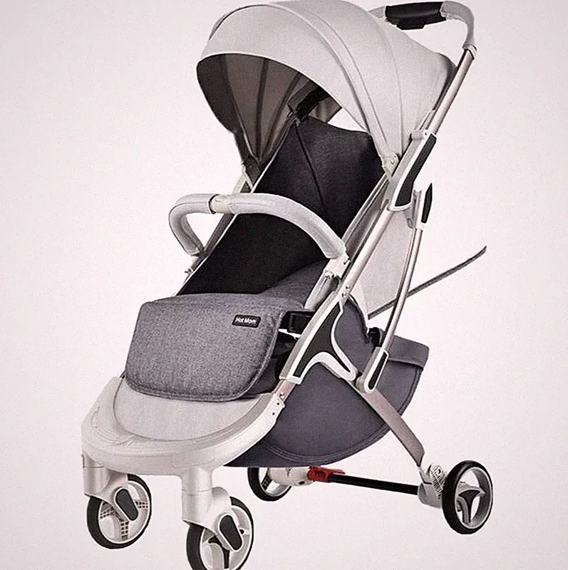 Hot Mom M19 Kinderwagen Buggy Shopper Jogger Sportwagen leicht faltbar grau PQ9