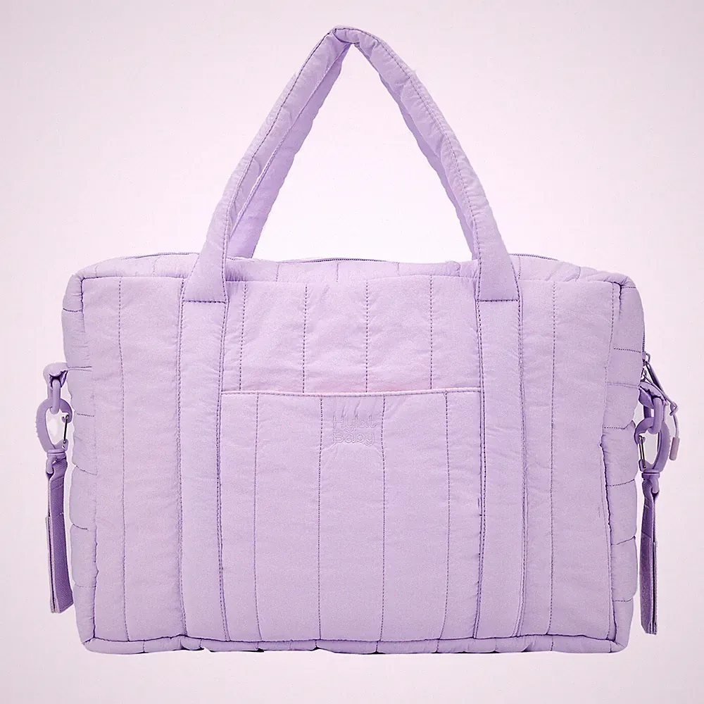 Hylat Baby Wickeltasche - gesteppte Kinderwagentasche - Babytasche – Violett