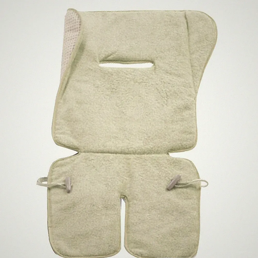 Italbaby Universal Sitzauflage Kinderwagen Wendbar Frottee Beige Neu