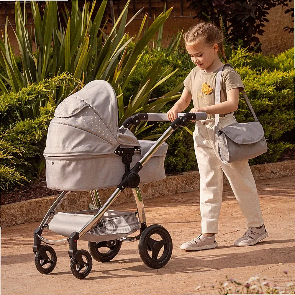 Ivy & Lily Premium Baby Puppe 2 in 1 Reisesystem Kinderwagen Buggy