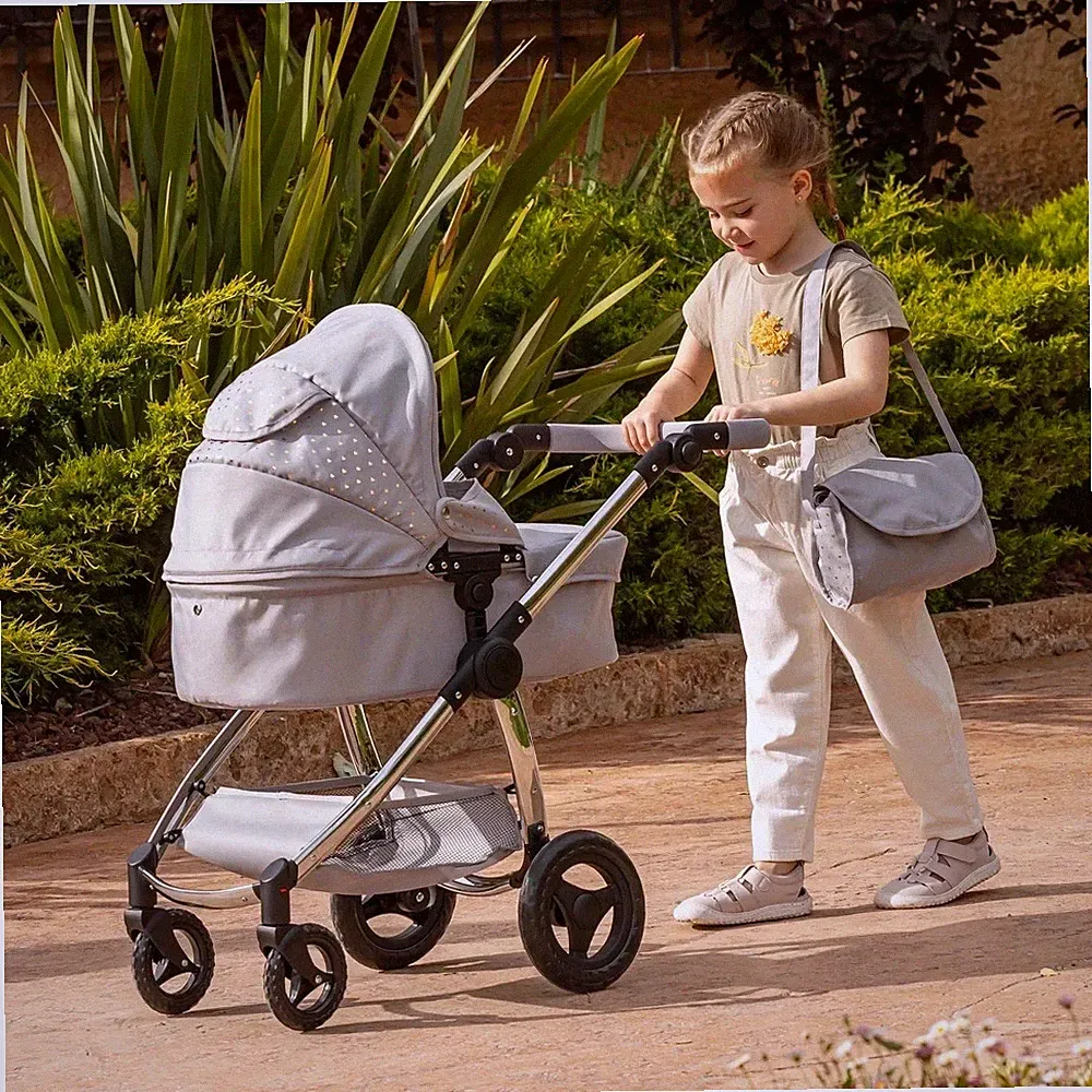 Ivy & Lily Premium Baby Puppen 2-in-1 Reisesystem Kinderwagen Buggy
