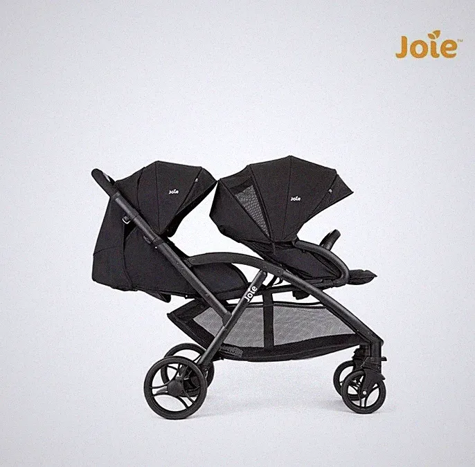 Joie Evalite Duo – Leichter Geschwister- & Zwillingskinderwagen Ink. Regenschutz